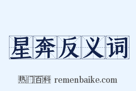 星奔反义词是什么意思的图片